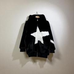 NO ID. BLACK ツースターフェイクファーフーデッドBLZ ブルゾン 黒のサムネイル