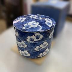 段重 江戸 唐草 染付 お重 小鉢 食器 陶器 3段重 三洋陶器 龍峰窯 染付花鳥 八角三段重 蓋付き重ね鉢 おせち器