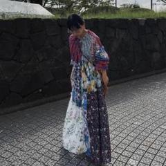 アメリ ameri リバティ LIBERTY パッチワーク マキシ ワンピース ▽新品未使用✨AMERI アメリ【S】リバティ パッチワーク マキシ
