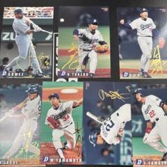 中日ドラゴンズ 金箔サイン入りカードセット　プロ野球チップス　山崎武司　山本昌