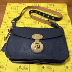 激レア！！【Felisi】 コレクションレザー ショルダーバッグ(ネイビー)