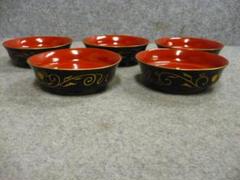 CL83 時代 花唐草金蒔絵 朱塗御膳セット 木製漆器 各種椀 引盃 高月 M456 花唐草金蒔絵 時代木製 朱塗御膳セット 七点一式 木製漆器