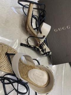 新品 正規品!!  GUCCI正規品グッチ編み上げサンダル コレクションライン 靴