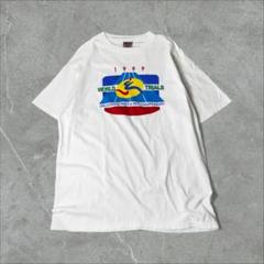90s ONEITA シングルステッチ WORLD TRIALS 陸上 Tシャツ