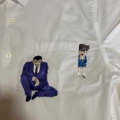 グラニフ 半袖 カッターシャツ 名探偵コナン コラボ 刺繍 コナン