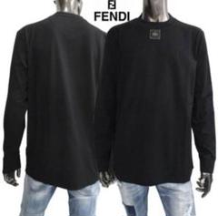 FENDI フェンディ スクエアFENDIラベル Tシャツ ブラック 長袖