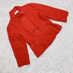 《 LINEAEMME 》 リネントップス レッド ポケット スパンコール