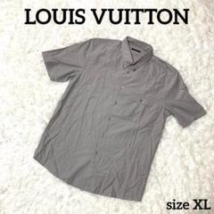 LOUIS VUITTON ヴィトン ストライプ 半袖 グレー Yシャツ 灰色