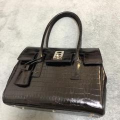 美品✨ ハマノ　ロイヤルモデル　マットクロコダイル　ハンドバッグ　ブラック 美品✨ ハマノ ロイヤルモデル マットクロコダイル ハンドバッグ
