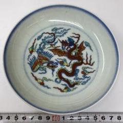 中国清時代　大明成化年製　粉彩　龍図　中皿　東さ6-1028☆2F 中国清時代 大明成化年製 粉彩 龍図 中皿 東さ6-1028☆2F - メルカリ