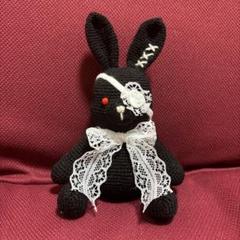 編みぐるみ　うさぎ（黒）