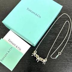 国産品 ネックレス ティファニー リボン ×ゴールド シルバー925 ロープ アクセサリー