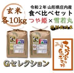令和2年新米 山形県庄内産 食べ比べセット 玄米20kg Gセレクション