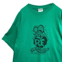 BFAP キャラ Tシャツ 古着 USA製 黒 ラットフィンク アメコミ BFUO キャラ Tシャツ 古着 ラットフィンク アメ車 アメコミ