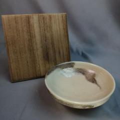 【茶道具】善昇造　波絵平茶碗　A499 山岡善昇 作 色絵 波の絵 平茶碗 | 茶道具 浜田