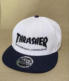 THRASHER スラッシャー　スナップバック　キャップ　ホワイト　ブラックのサムネイル