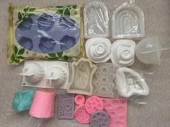 未使用シリコン型セット(4つほど使用品)キャンドル作り用品
