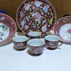 中国景徳鎮 粉彩茶器 手描き 皿、ボウル、カップ 茶杯 香港