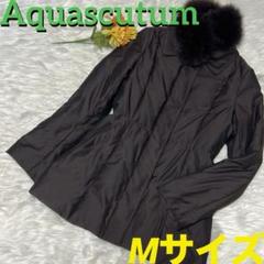 ✨️フォックスファー✨️Aquascutum ダウンコート こげ茶 比翼 ミドル丈 ✨️フォックスファー✨️Aquascutum ダウンコート こげ茶 比翼