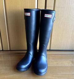 HUNTER 長靴 UK 4 / US 6 / EU 37 HUNTER ハンター レディース 用 長靴 レインブーツ 黒 UK4 US6