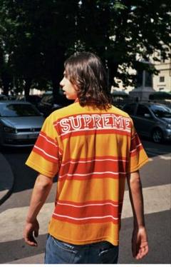 シュプリーム Supreme 16AW Striped Velour L/S Polo ストライプ