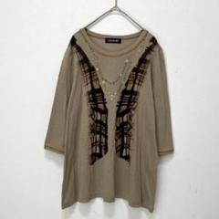 2831【KANSAIBIS】デザインTシャツ　七分袖　大きいサイズ　ＬＬ