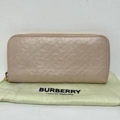 【未使用品】BURBERRY エンボス モノグラム 長財布 ラウンドファスナー