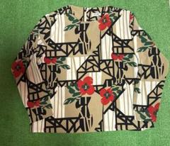 幾何学模様 花柄 長袖Tシャツ