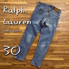 【美品】Ralph Laurenラルフローレン 褪せ加工スリムデニムパンツM