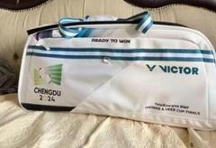 VICTOR ダッフルバッグ ホワイト/ブルー Victor Badminton Bag – e78shop