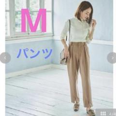 しまむら 星玲奈 前スリット入りテーパードパンツ ベージュ M