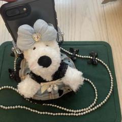 スマホショルダーストラップ　韓国人気　犬　ぬいぐるみ　新品