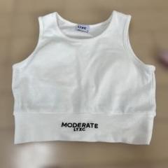 LTXC ホワイト ノースリーブタンクトップ M