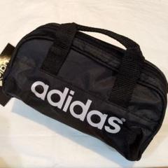 最終価格　新品　アディダス　adidas　ミニボストンバッグ　手提げ　黒　ロゴのサムネイル