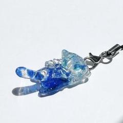 猫 琉球ガラス ストラップ チャーム