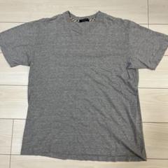 BURBERRY チェック柄襟 グレー Tシャツ