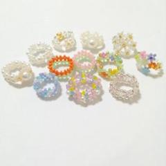 ビーズリング ハンドメイド 12点まとめ売り♬.*゜