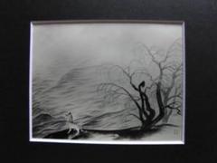 横山大観、風蕭々兮易水寒、希少画集画、新品高級額・額装付、状態良好 横山大観、風蕭々兮易水寒、希少画集画、新品高級額・額装付