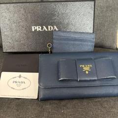 プラダ２つ折り財布　PRADA折財布　ブラックリボン 楽天市場】プラダ 財布 二つ折り（柄ロゴ）の通販