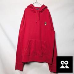POLO RALPH LAUREN　パーカー　ポロベア　刺繍　プルオーバー　赤