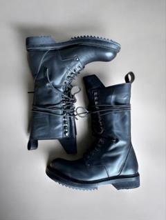 RICK OWENS フラットバイカーブーツ ブラック 38 リックオウエンス
