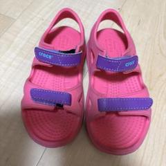 crocs キッズ用サンダル ピンク/パープル