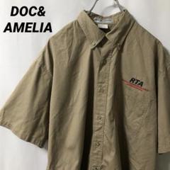 N-4070 DOC&AMELIA アメリカ古着 ワークシャツ 半袖 企業ロゴL