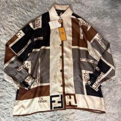【新品】フェンディ☆ズッカ柄FF長袖シャツ　シルク素材