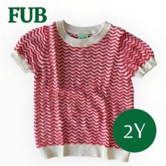 FUB 90 2Yファブ トップスニットT 半袖 赤 ボーダー