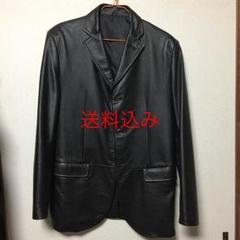 ✨希少✨コムサイズム　襟付き シングルライダースジャケット レザージャケット　L 2025年最新】COMME CA ISM メンズ レザージャケット・ライダース