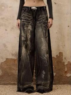 PERSONSOUL Structured Pants ワイドパンツ ジーンズ メンズ