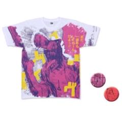 衣類　チェンソーマン(ピンク) フルグラフィックTシャツ(缶バッジ2個付き) ホワイト×ピンク Mサイズ 「チェンソーマン」 ジャンプ キャラクターズ ストア限定 予約商品】glamb (グラム)×チェンソーマン Power T White