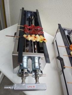 油落としてヘルシー調理　お庭でバーベキュー　業務用　焼き鳥　焼機器台　キャンプ祭 油落としてヘルシー調理お庭でバーベキュー業務用焼き鳥焼機器台