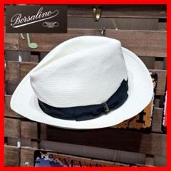大きなサイズ！　Borsalino ボルサリーノ　中折れ　パナマハット　61